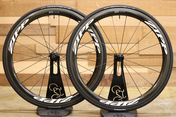 訳あり品 ジップ ZIPP 303 ファイアクレスト Firecrest カーボン チューブラー ホイールセット シマノ 12/11S 【立川店】