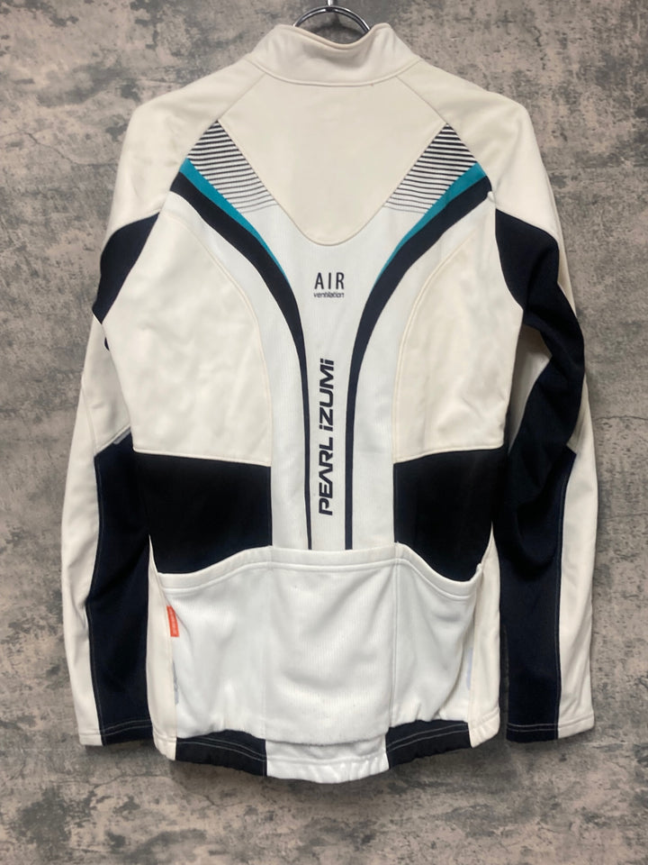 JQ557 パールイズミ PEARL iZUMi 長袖 サイクルジャケット 白黒 L 裏起毛