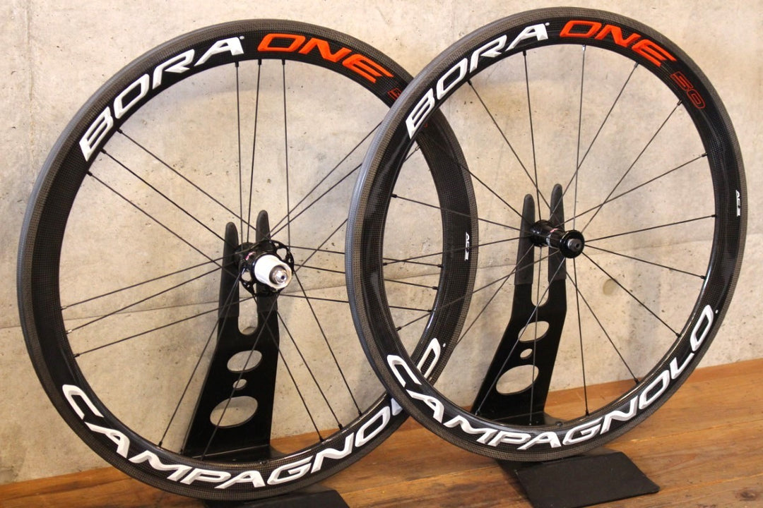 新品! カンパニョーロ CAMPAGNOLO ボーラワン BORA ONE 50 AC3 カーボン チューブラー ホイールセット シマノ 11S/12S 【福岡店】