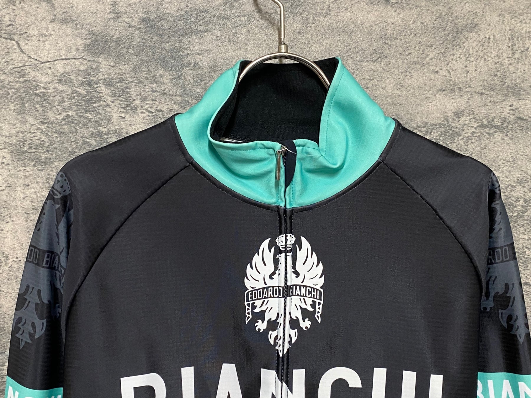 JP521 ビアンキ BIANCHI 長袖 サイクルジャケット L 黒チェレステ
