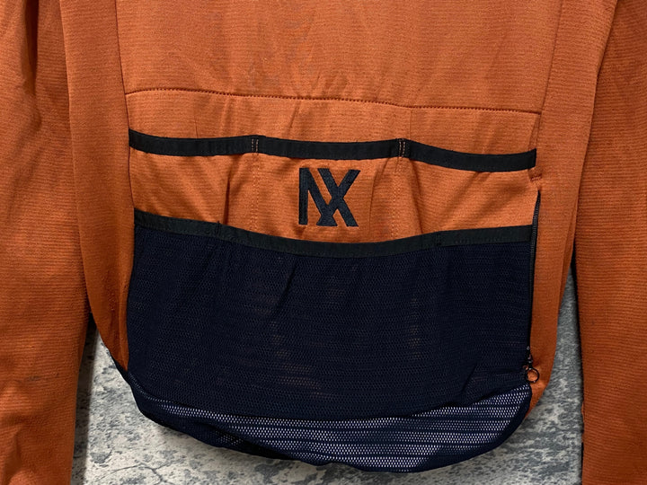 KA842 カフェドシクリステ Cafe du Cycliste AUDAX ZELIE 長袖 サイクルジャケット オレンジ XSサイズ