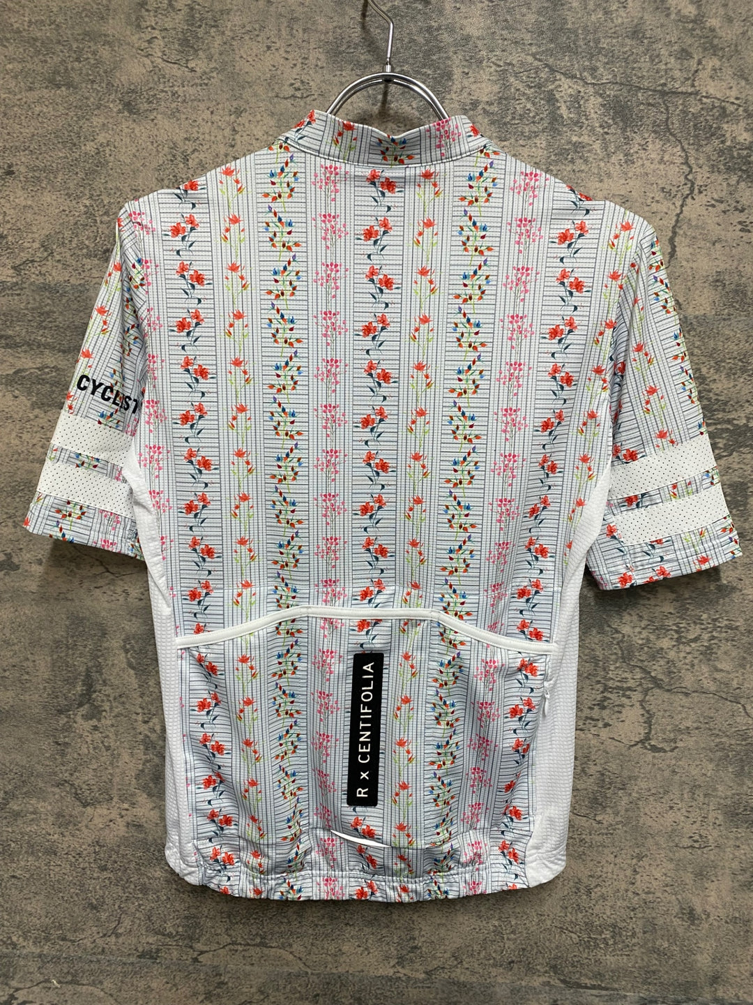 KS227 カフェドシクリステ cafe du cycliste Floriane R. x Centifolia 半袖 サイクルジャージ グレー sakura S