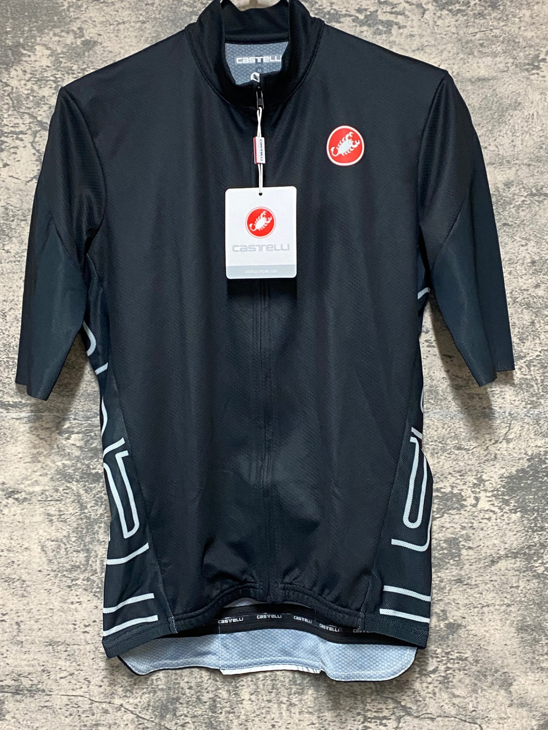 KH466 カステリ CASTELLI 半袖 サイクルジャージ 黒 M