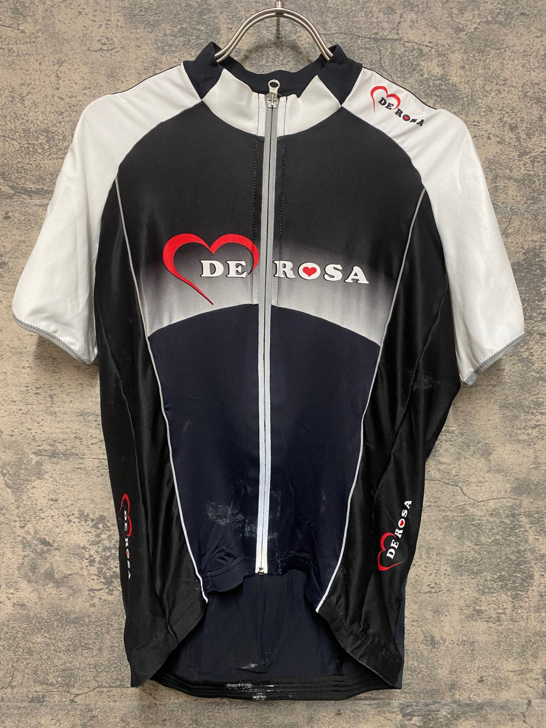 JP402 デローザ DE ROSA 半袖 サイクルジャージ 黒 L