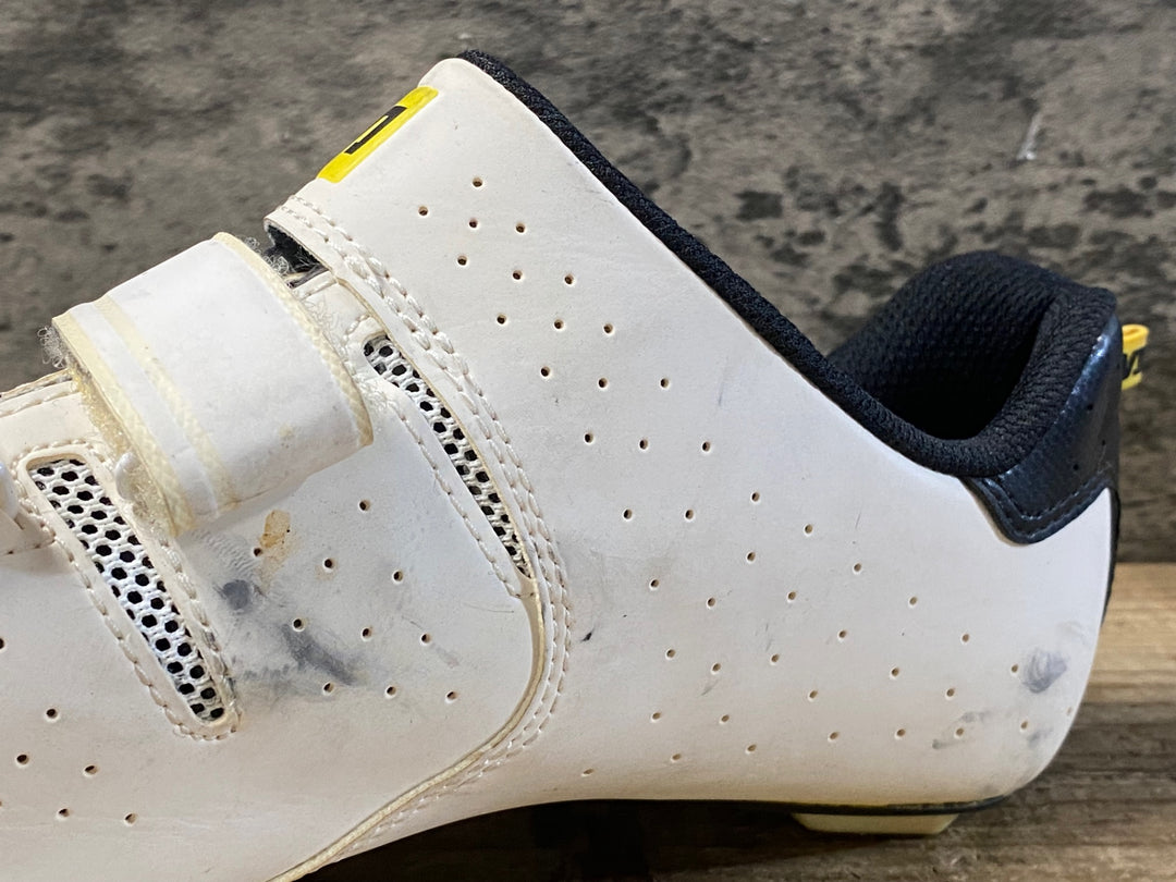 KG506 マヴィック MAVIC キシリウム KSYRIUM ELITE ビンディングシューズ 白 3穴 EU42 ※汚れ
