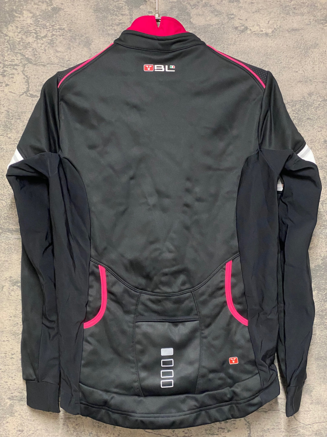 JO514 バイシクルライン BICYCLE LINE 長袖 サイクルジャージ 黒 ピンク S 裏起毛