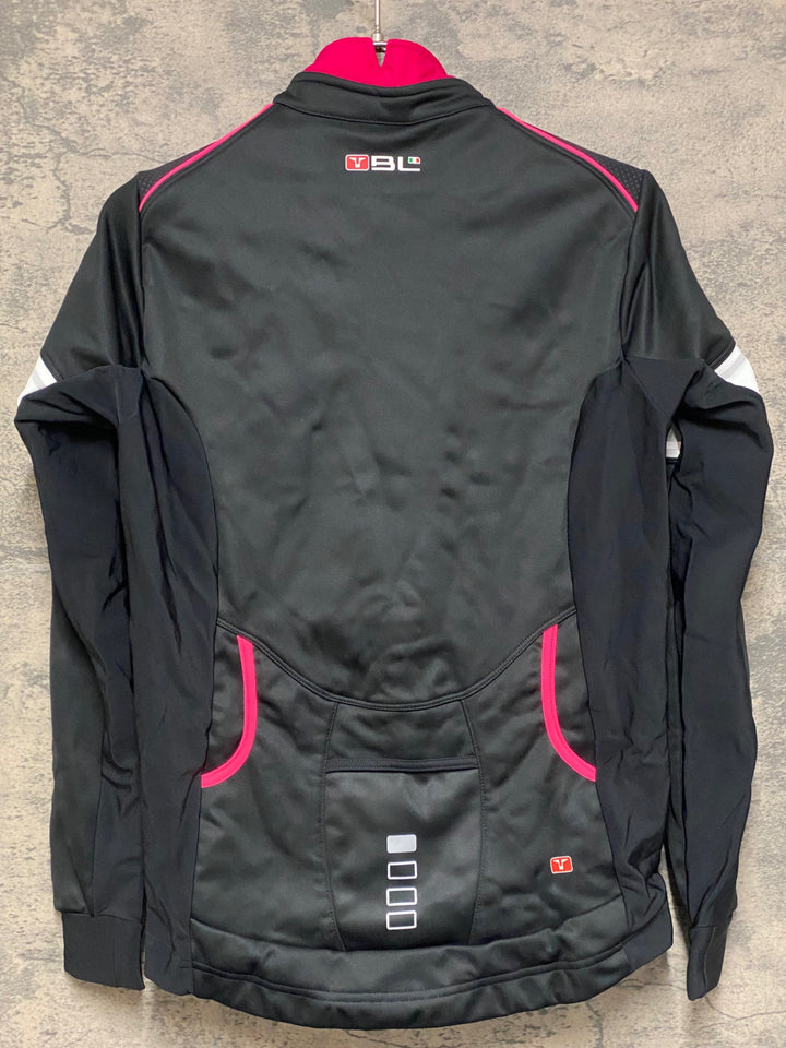 JO514 バイシクルライン BICYCLE LINE 長袖 サイクルジャージ 黒 ピンク S 裏起毛