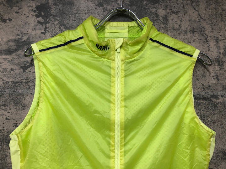 JF372 ラファ Rapha PRO TEAM INSULATED GILET サイクルベスト ジレ 黄緑 M