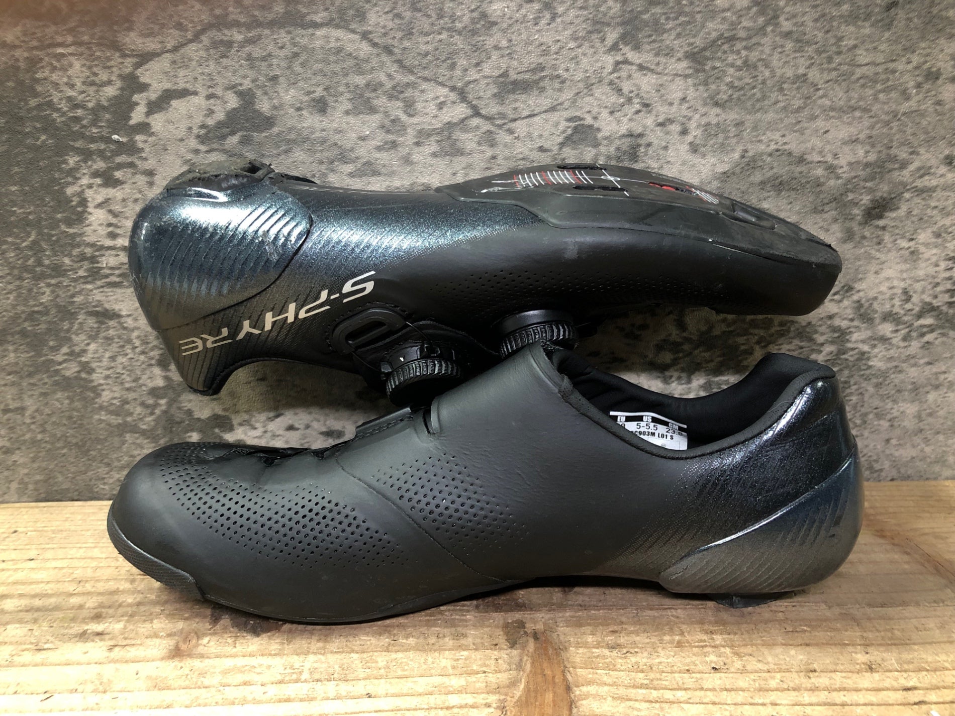 JN907 シマノ SHIMANO SH-RC903 ビンディングシューズ SPD-SL EU38 黒