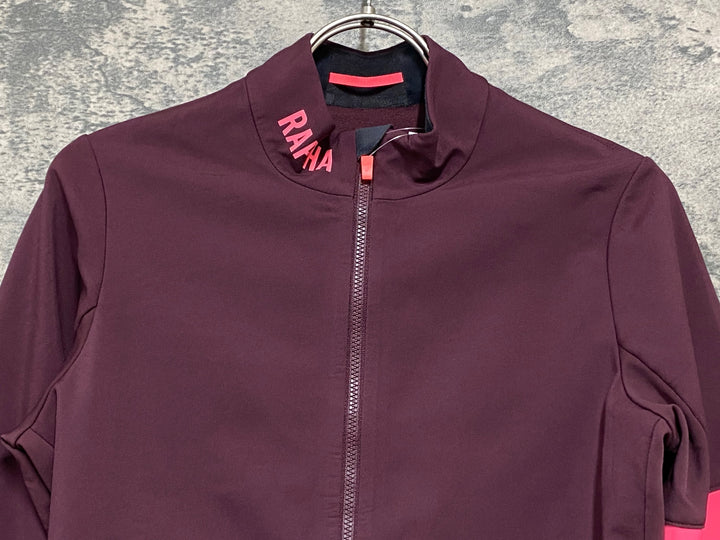 JW049 ラファ Rapha PRO TEAM TRAINING JACKET 長袖サイクルジャケット バーガンディー S 裏起毛