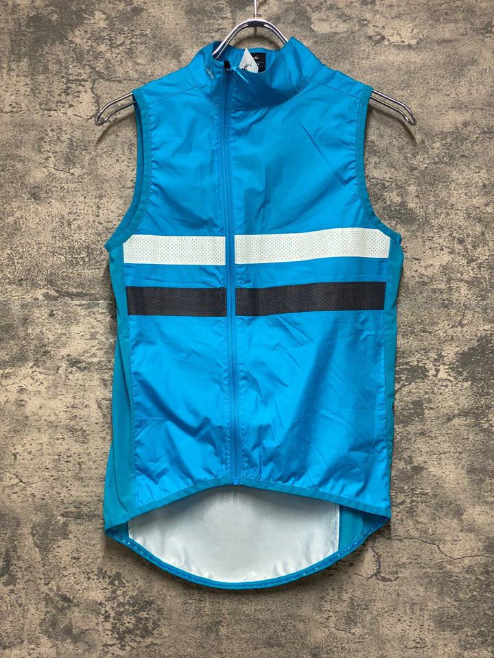 KP954 ラファ Rapha TEAM sky TRAINING BREVET GILET ジレ サイクルベスト 黒 スライブルー XS