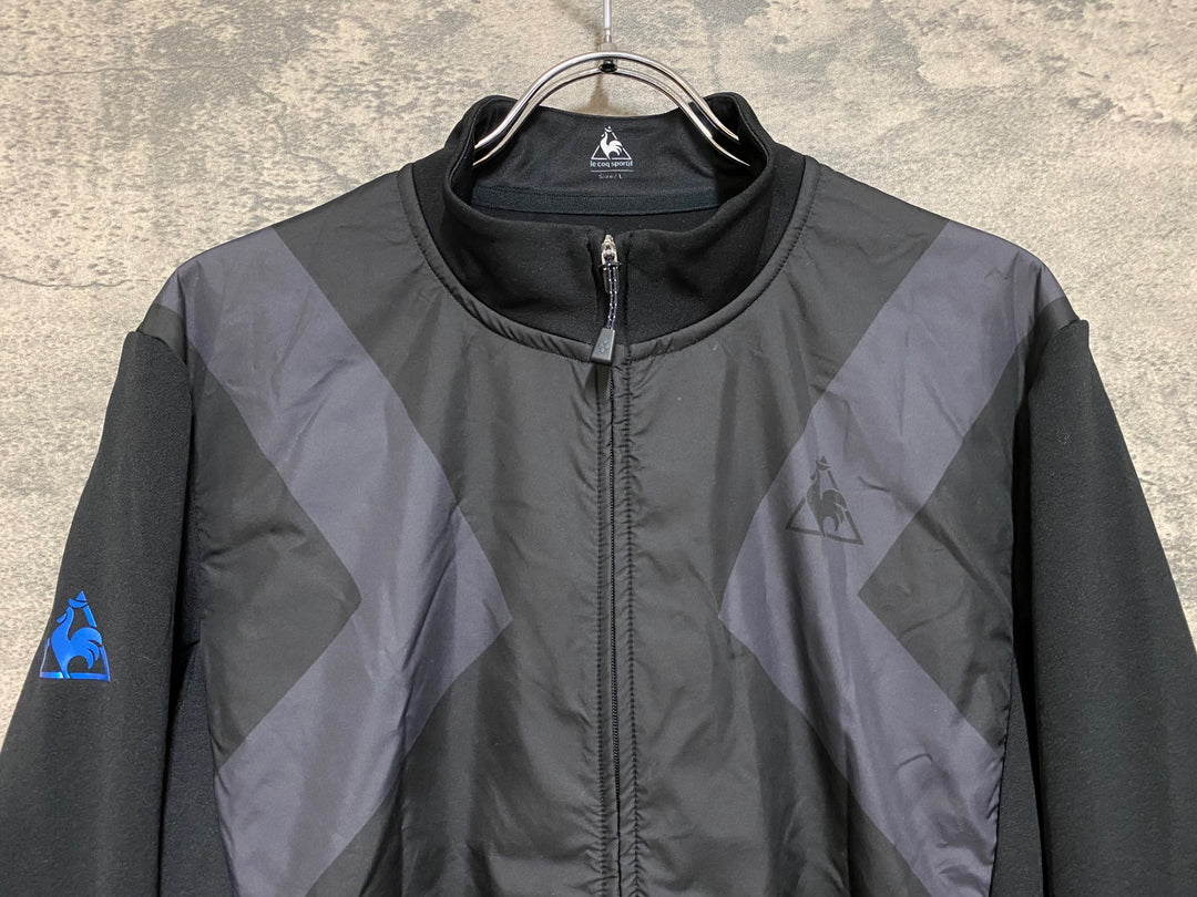JN190 ルコックスポルティフ le coq sportif 長袖 サイクルジャージ 黒 L 裏起毛