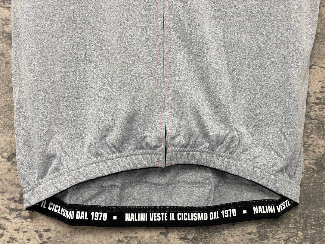 KJ988 ナリーニ NALINI 半袖 サイクルジャージ 赤グレー XL