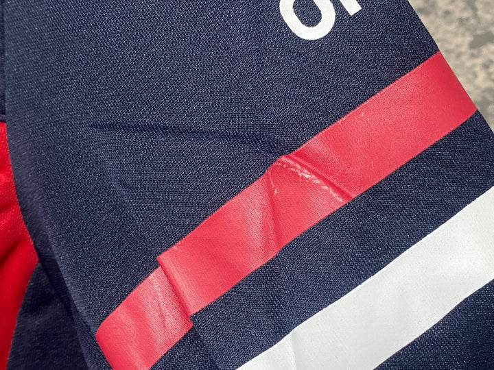 JG707 ルコックスポルティフ le coq sportif 長袖 サイクルジャージ 濃紺 赤 L 裏起毛