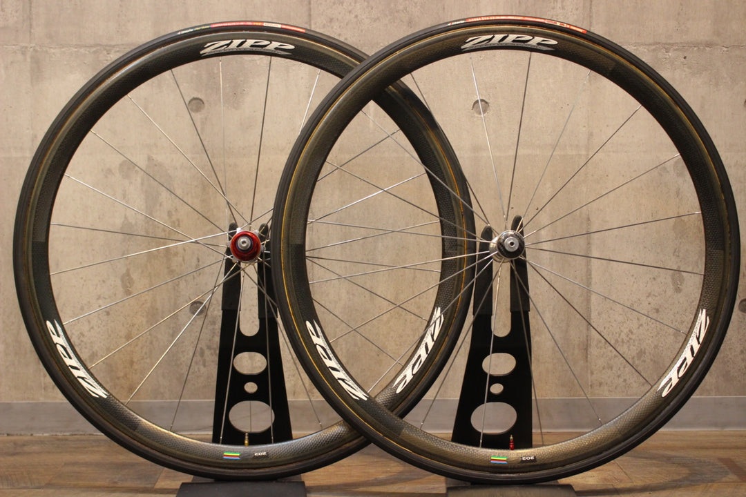 【カンパ11/12Sフリー付属】ジップ ZIPP 202 カーボン チューブラー ホイールセット シマノ 10S 【名古屋店】