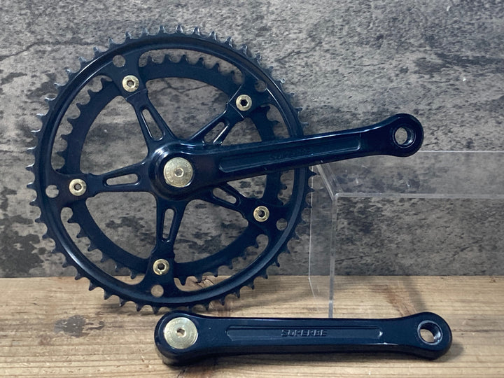 KL908 サンツァー SunTour Superbe クランクセット 52/42T 170mm ブラック ゴールド
