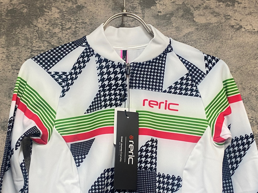 JV997 レリック reric Women's Sugar Long Sleeve Jersey 長袖 サイクルジャージ 白 S 裏起毛 レディース