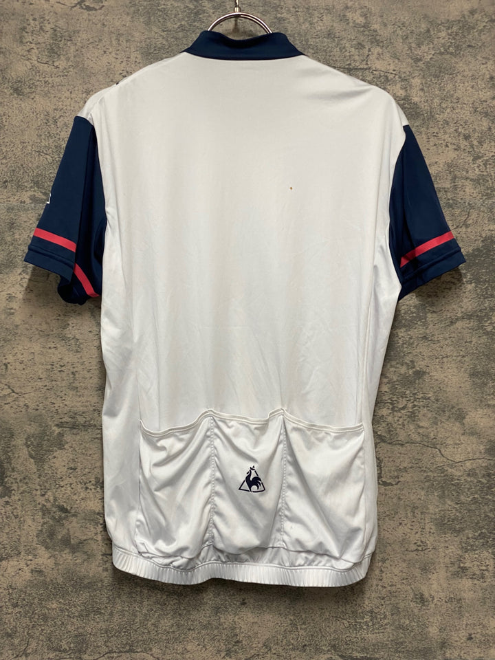 KB898 ルコックスポルティフ le coq sportif Steel 半袖サイクルジャージ 白 M