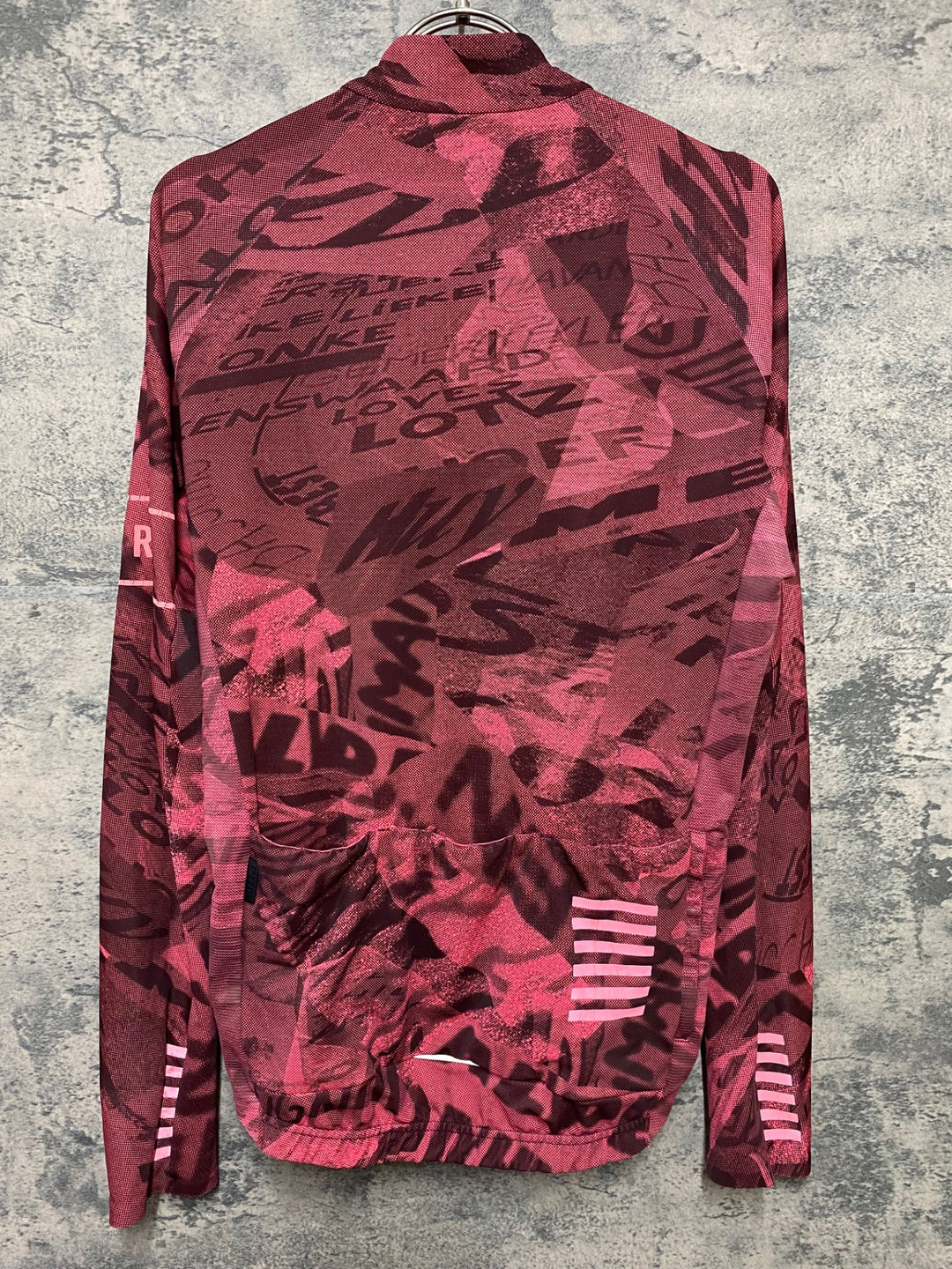 JM645 ラファ Rapha PRO TEAM LONG SLEEVE THERMAL JERSEY ROAD GRAFFITI 長袖 サイクルジャージ ピンク 黒 M