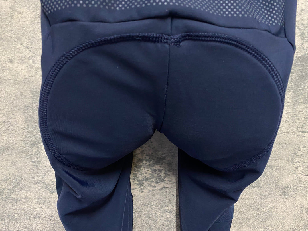 KB326 ラファ Rapha CARGO WINTER TIGHTS WITH PAD カーゴ ビブタイツ 紺 S 裏起毛