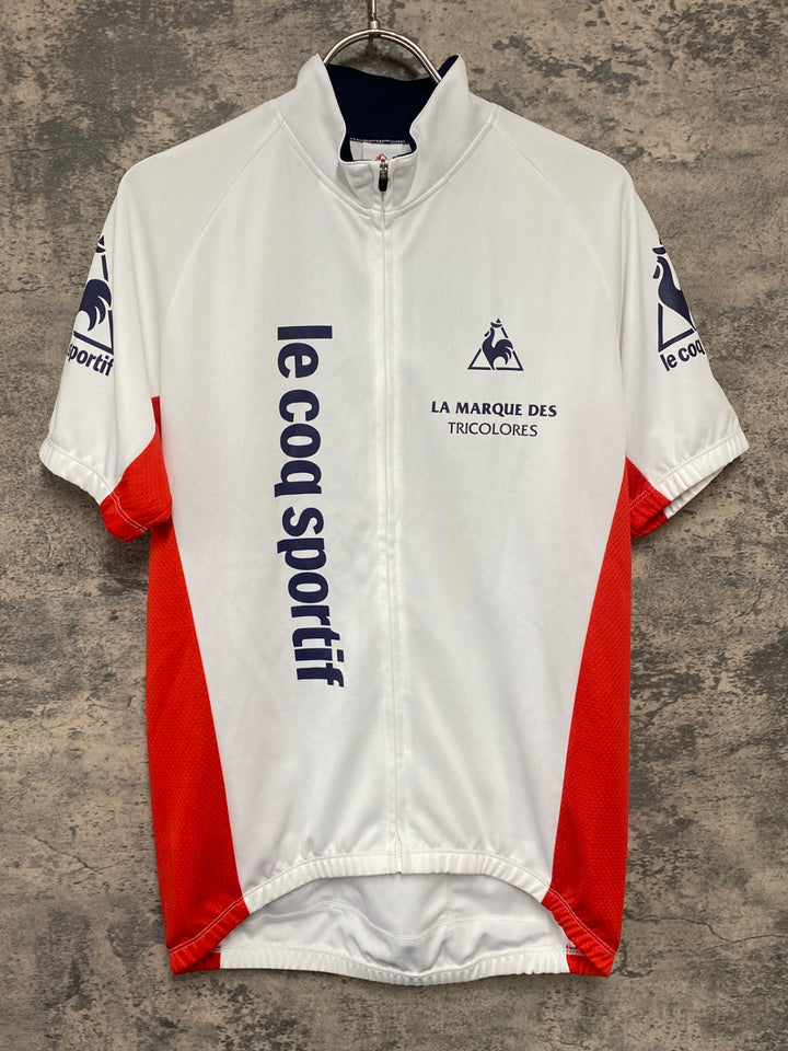 KA120 ルコックスポルティフ le coq sportif 半袖 サイクルジャージ 白 赤 L