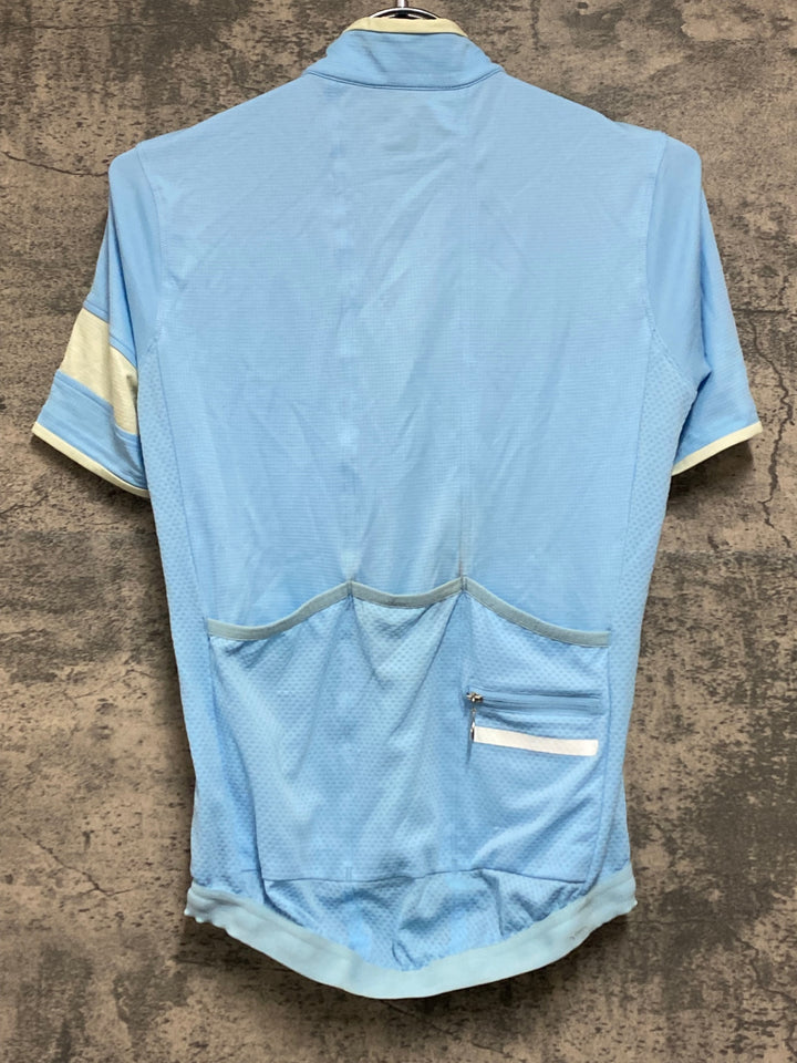 KB269 ラファ Rapha SUPER LIGHTWEIGHT JERSEY 半袖 サイクルジャージ 水色 XS ※裾ゴム伸び