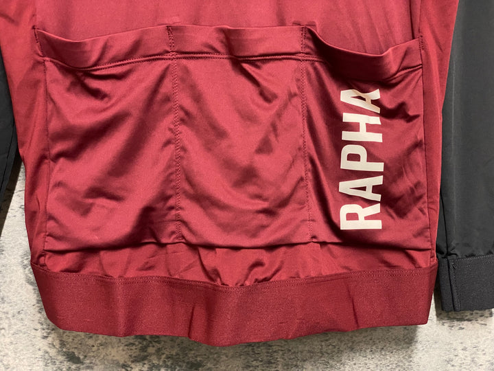 JP207 ラファ Rapha PRO TEAM LONG SLEEVE TRAINING JERSEY 長袖 サイクルジャージ 赤 L