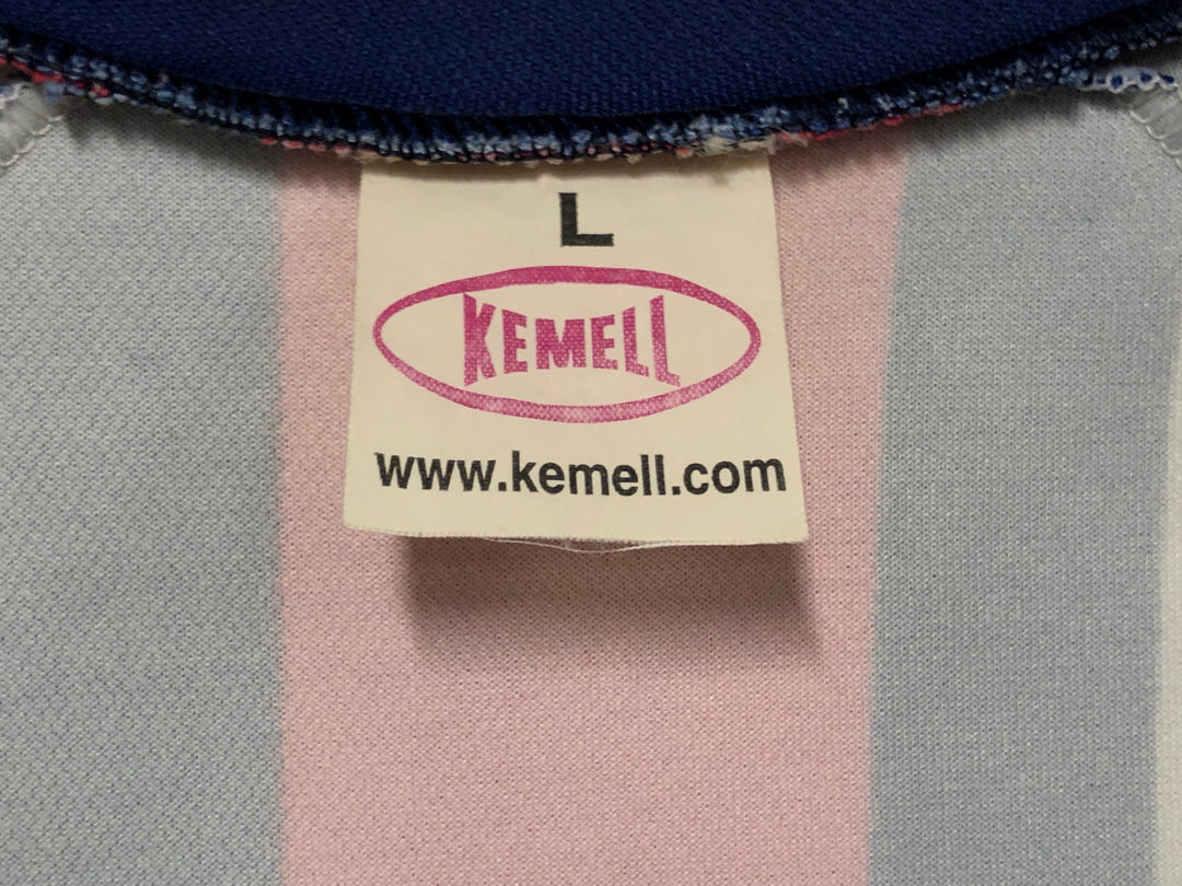 JR158 kemell 半袖サイクルジャージ 白紺 L