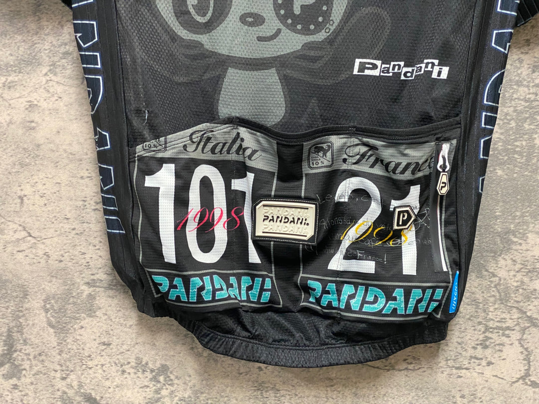 KD961 パンダーニ Pandani 半袖 サイクルジャージ 黒 M