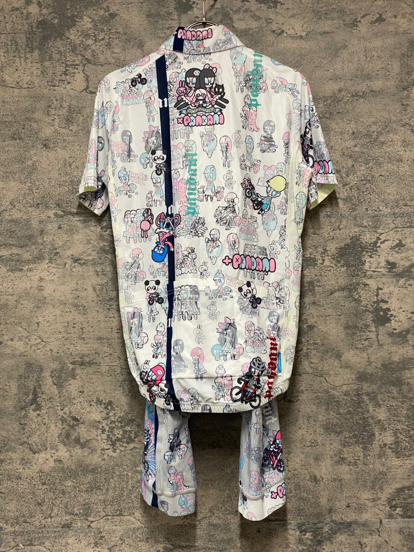 KD095 パンダーニ Pandani Cycle 半袖 サイクルジャージ M 白