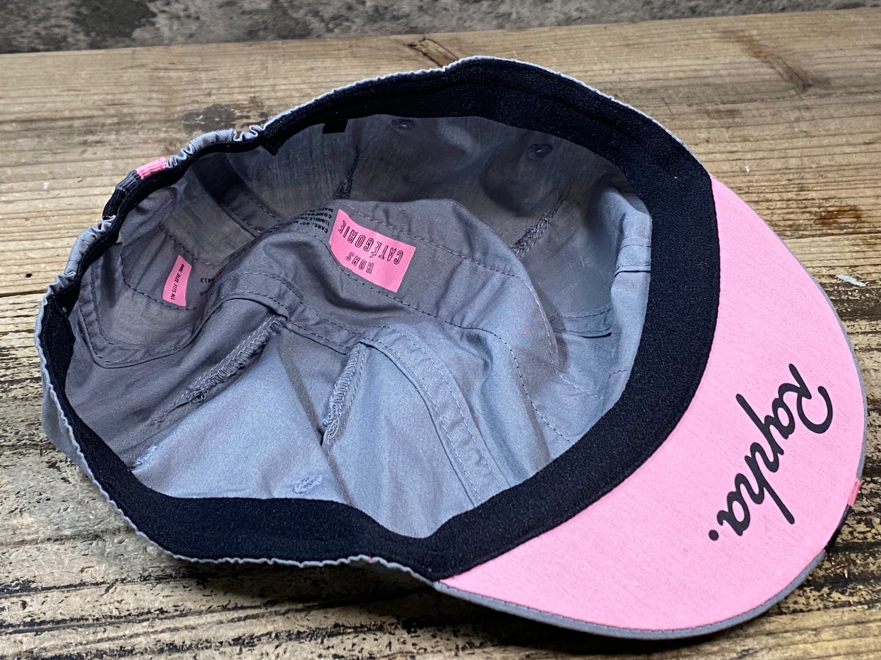 JV252 ラファ Rapha サイクルキャップ グレー ピンク ワンサイズ