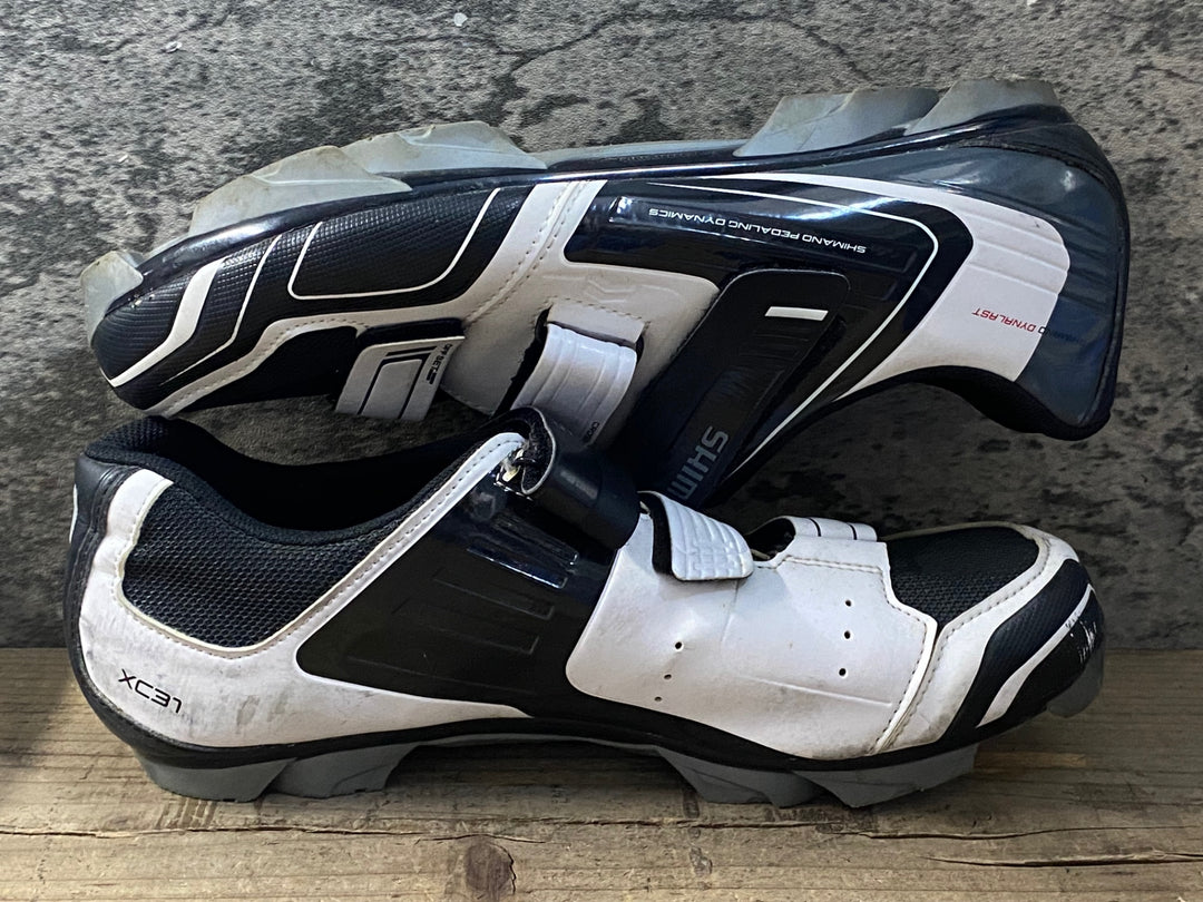KE814 シマノ SHIMANO XC31 SH-XC31W ビンディングシューズ 白 黒 EU43