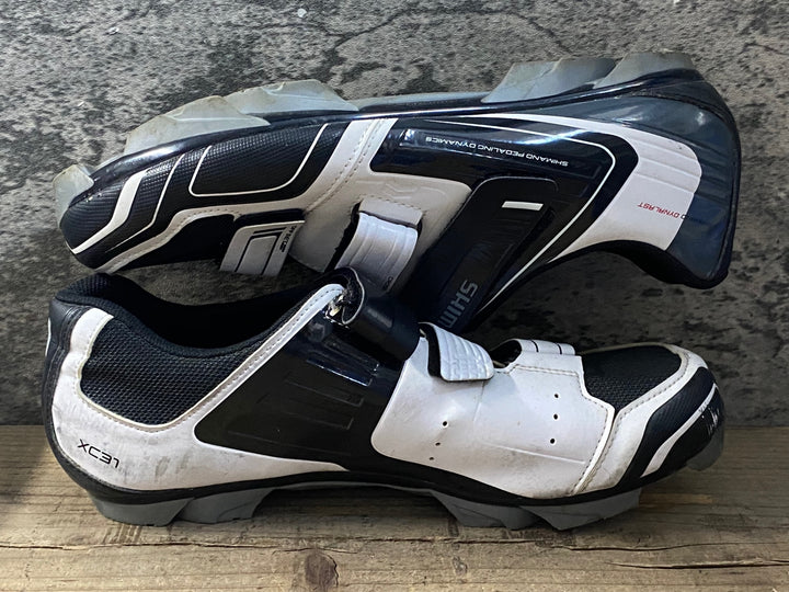KE814 シマノ SHIMANO XC31 SH-XC31W ビンディングシューズ 白 黒 EU43