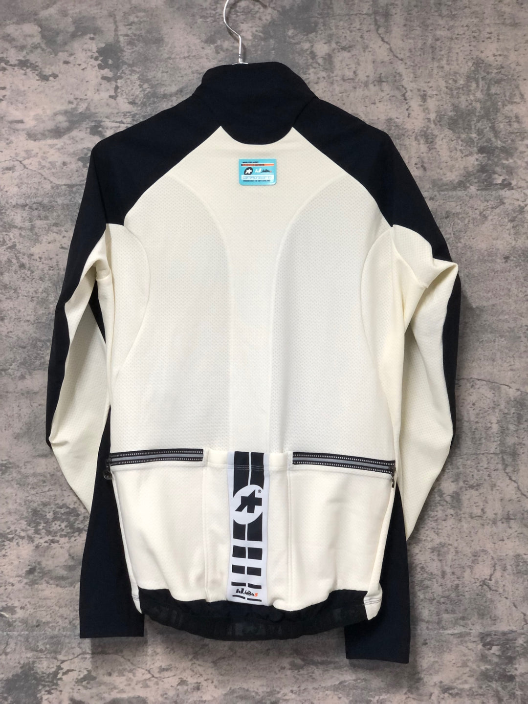 KM930 アソス assos iJ habu 5 長袖 サイクルジャケット 黒白 L 裏起毛 ※黄ばみあり