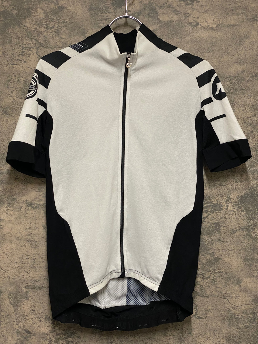 KM090 アソス ASSOS S5.CENTO 半袖 サイクルジャージ 白/黒 S