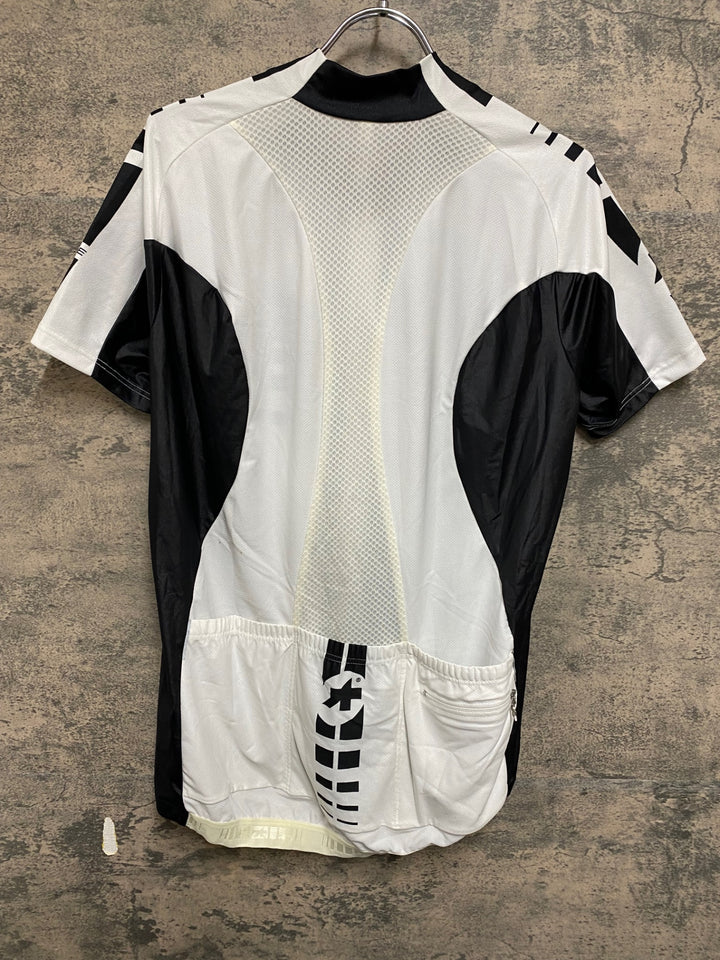 KP854 アソス ASSOS MILLE 半袖 サイクルジャージ 黒 白 L