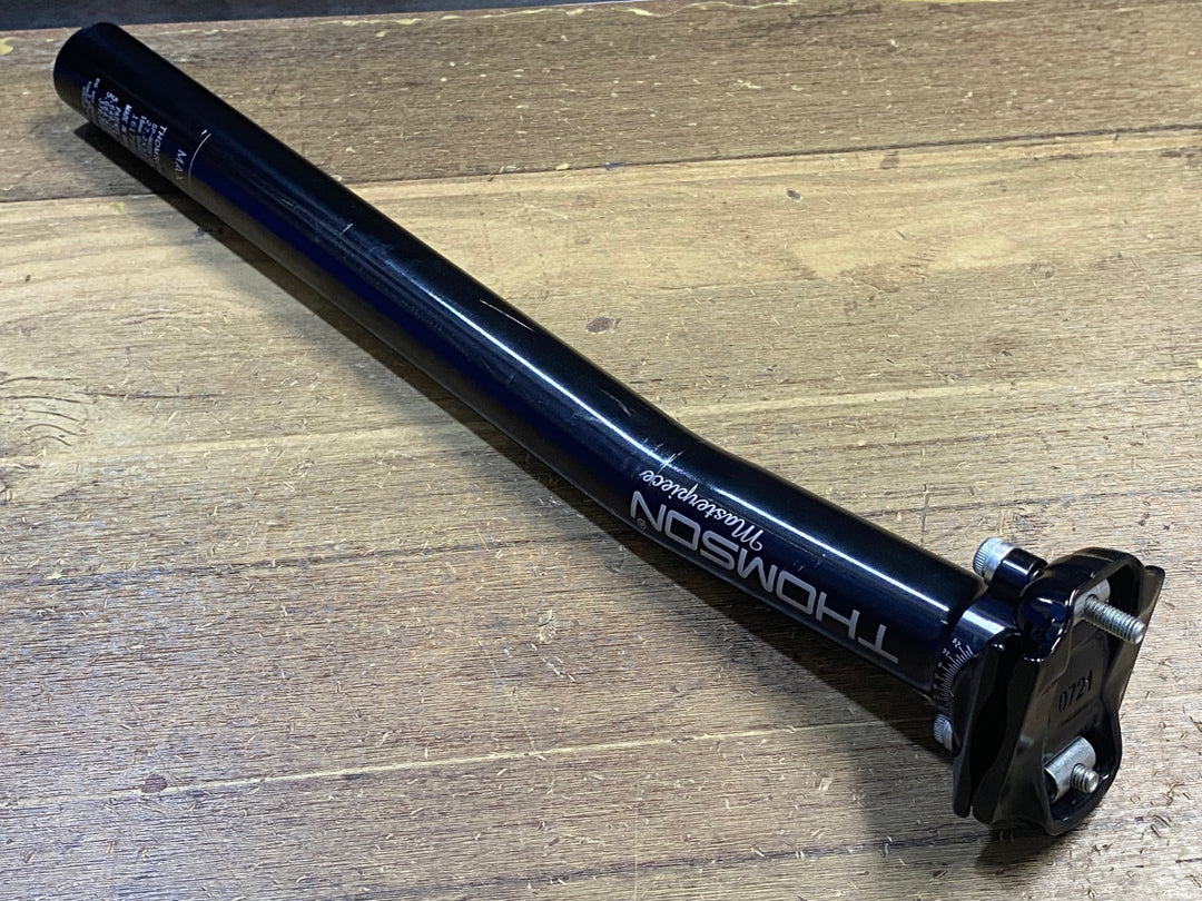 JU819 トムソン THOMSON マスターピース Masterpiece アルミ シートポスト Φ27.2 330mm 16㎜オフセット 黒