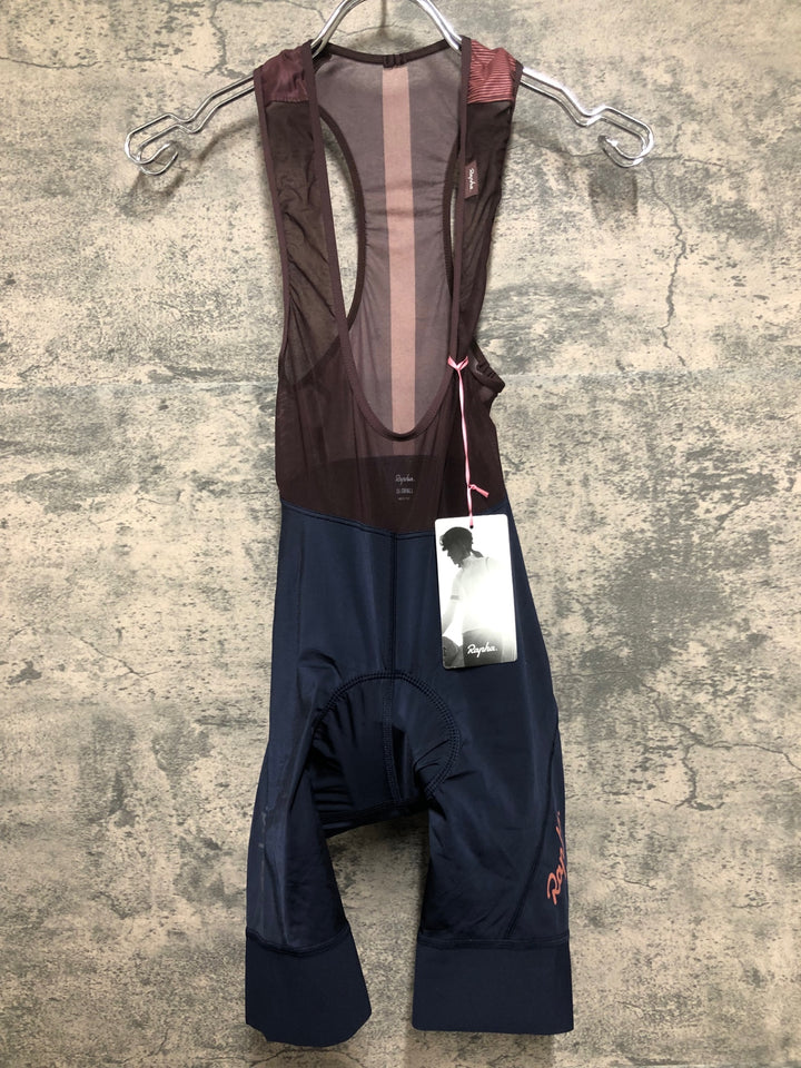 JE267 ラファ Rapha SOUPLESSE FLYWEIGHT BIB SHORTS ビブショーツ ネイビー ブラウン レディース XXS