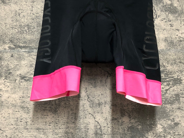 KK472 サイコロジー CYCOLOGY レーサーパンツ 黒ピンク レディース XS