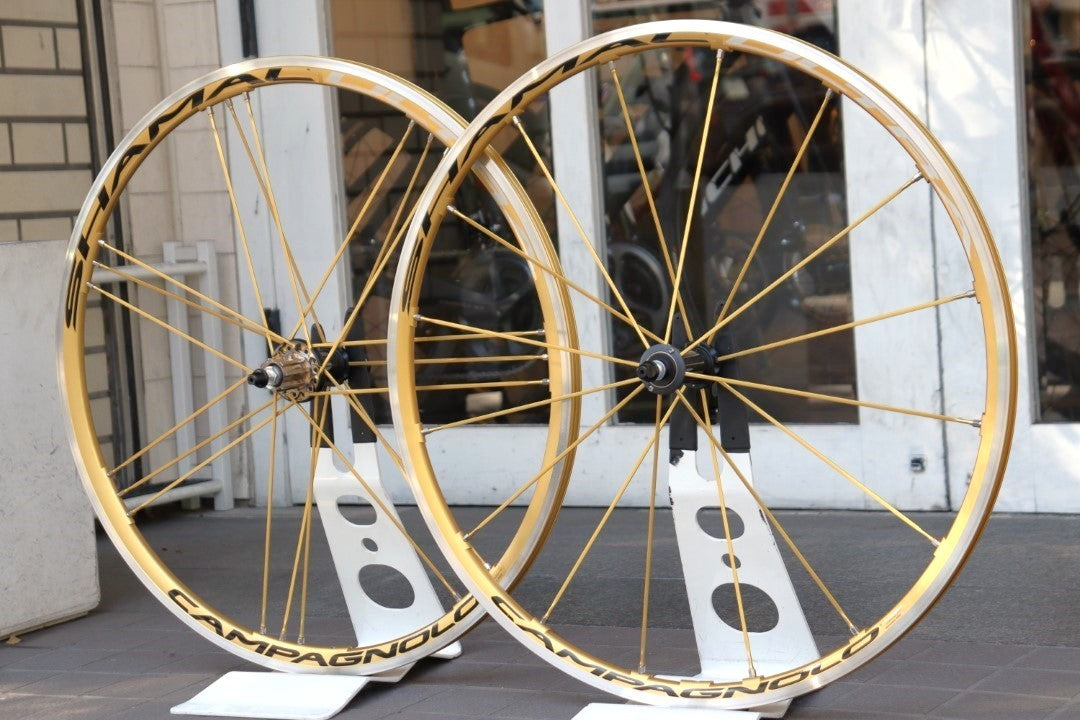 カンパニョーロ Campagnolo シャマルウルトラ ゴールド SHAMAL ULTRA GOLD アルミ クリンチャー ホイールセット  カンパ11S/12S 【横浜店】