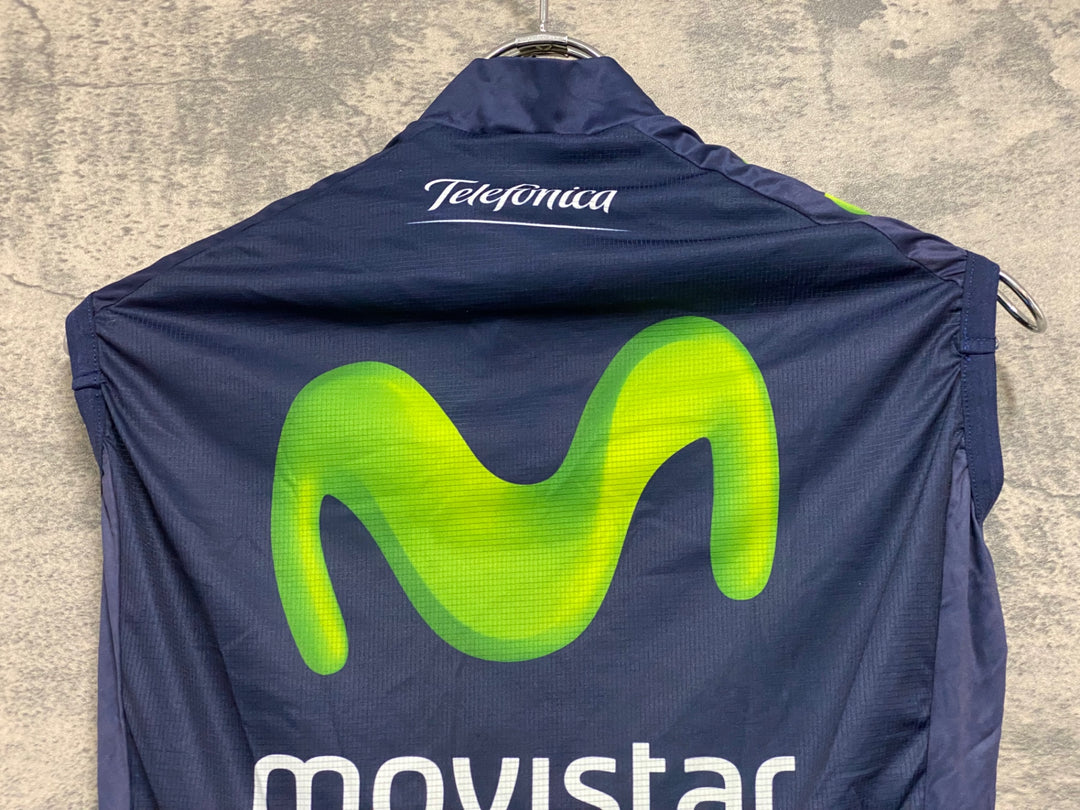 JS487 エンデュラ ENDURA ジレ サイクルベスト 濃紺 サイズ不明 movistar ※タグ切れ