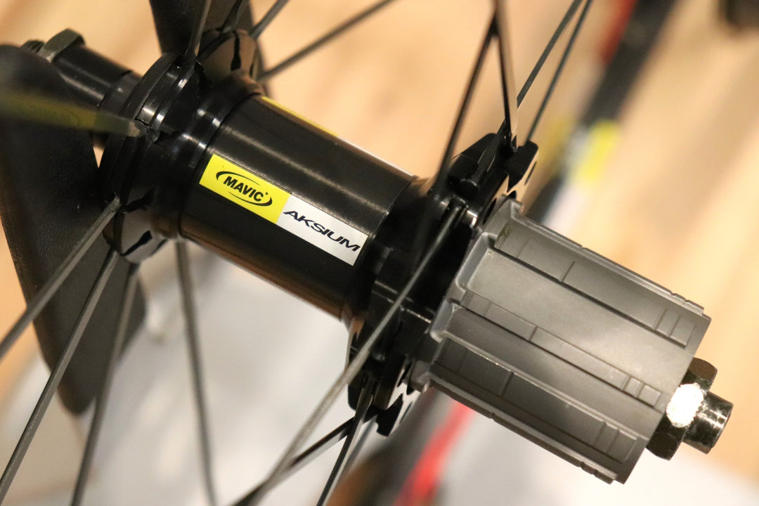 マヴィック MAVIC アクシウム AKSIUM アルミ クリンチャー ホイールセット シマノ11S/12S ナローリム 15C 【仙台店】
