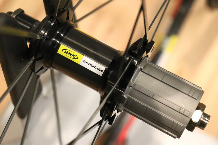 マヴィック MAVIC アクシウム AKSIUM アルミ クリンチャー ホイールセット シマノ11S/12S ナローリム 15C 【仙台店】