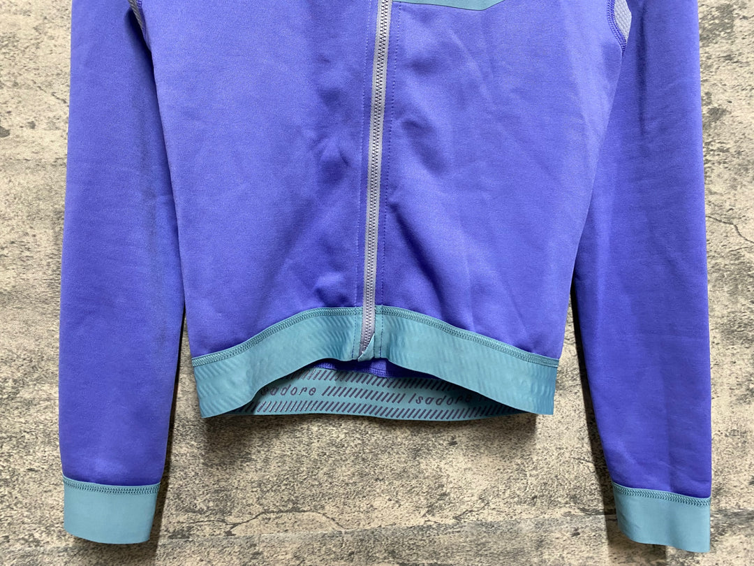 KS239 イザドア Isadore Alternative Eco Fleece Long Sleeve Jersey 長袖 サイクルジャージ 紫 S 裏起毛