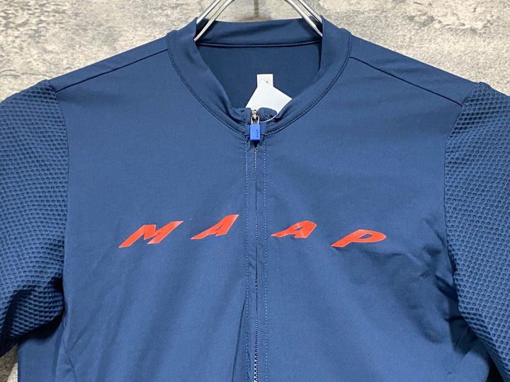 KA447 マープ MAAP PRO FIT JERSEY 半袖 サイクルジャージ 紺 XS