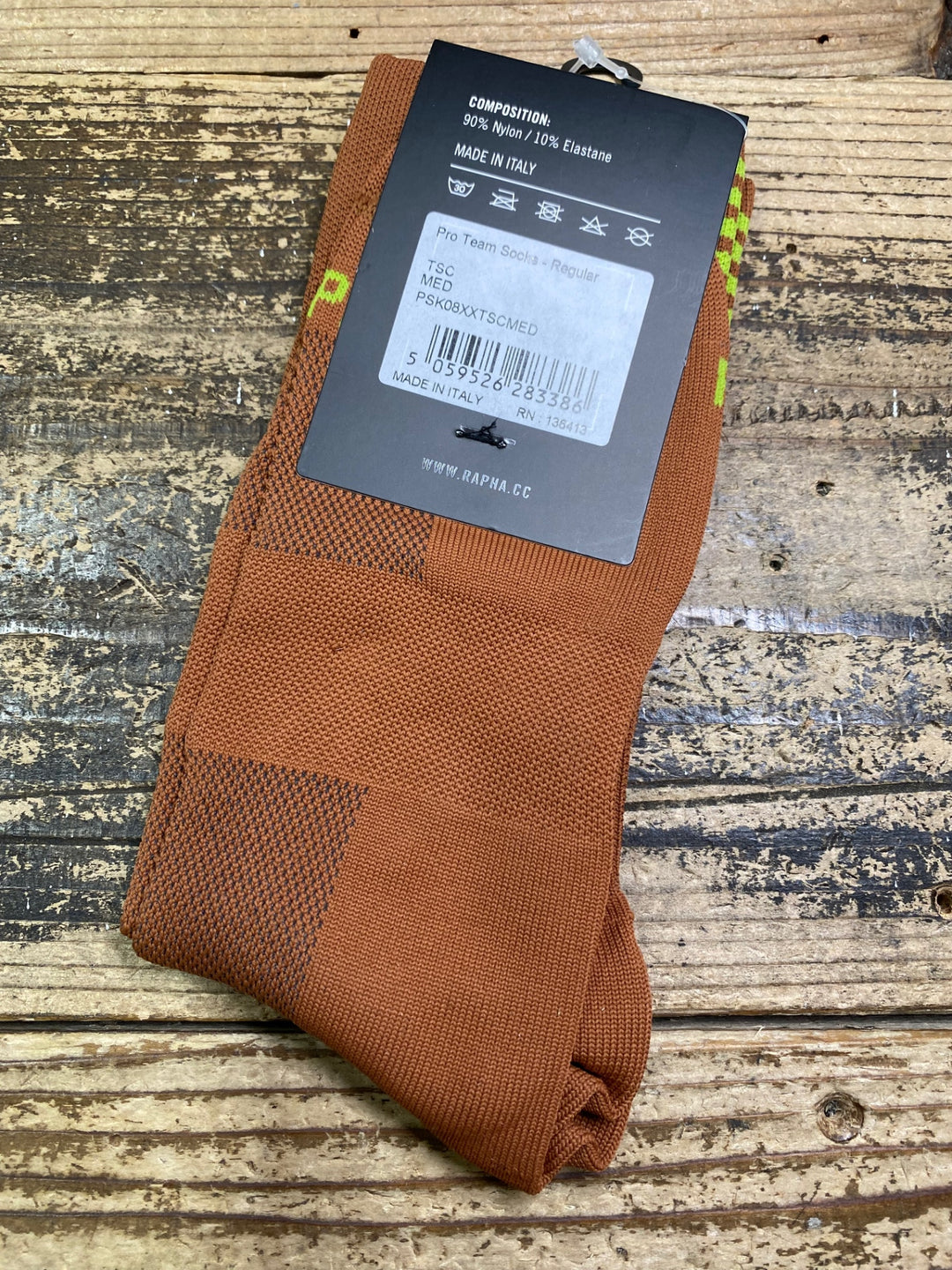 JJ945 ラファ Rapha PRO TEAM SOCKS ソックス 茶 レギュラーサイズ M