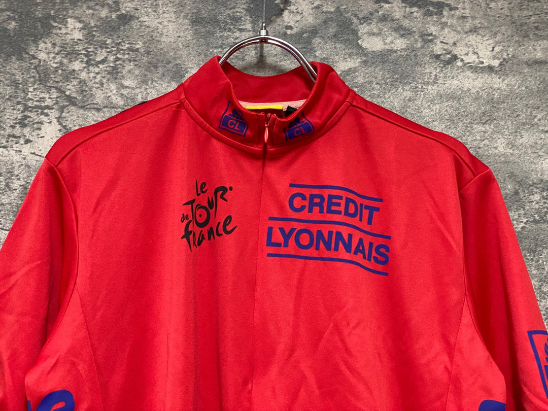 JM582 TOUR de France CREDIT LYONNAIS 半袖 サイクルジャージ 赤 XL