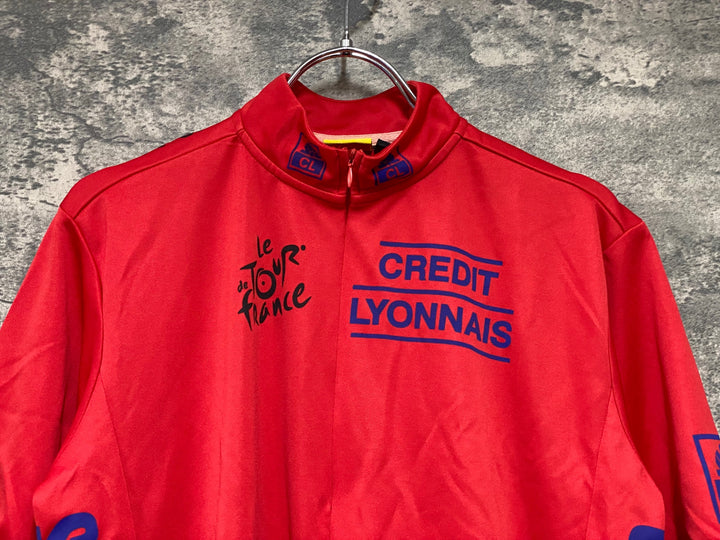 JM582 TOUR de France CREDIT LYONNAIS 半袖 サイクルジャージ 赤 XL