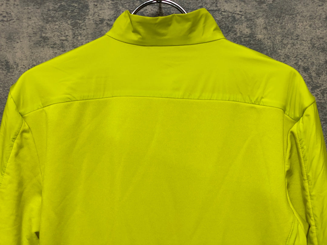 JQ781 ラファ Rapha WINDBLOCK WINTER JERSEY 長袖 サイクルジャージ 黄 S 裏起毛