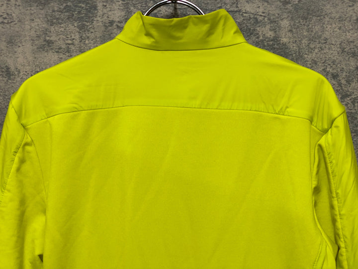 JQ781 ラファ Rapha WINDBLOCK WINTER JERSEY 長袖 サイクルジャージ 黄 S 裏起毛